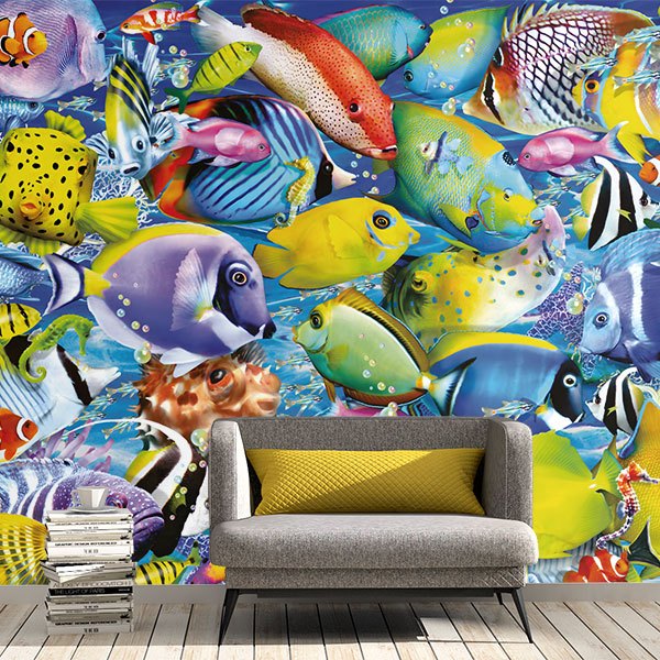 Wall Murals: Fish collage