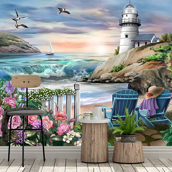 Wall Murals: Garden by the sea