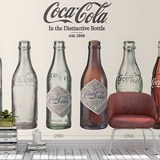 Wall Murals: Evolution of Coca Cola bottles 2