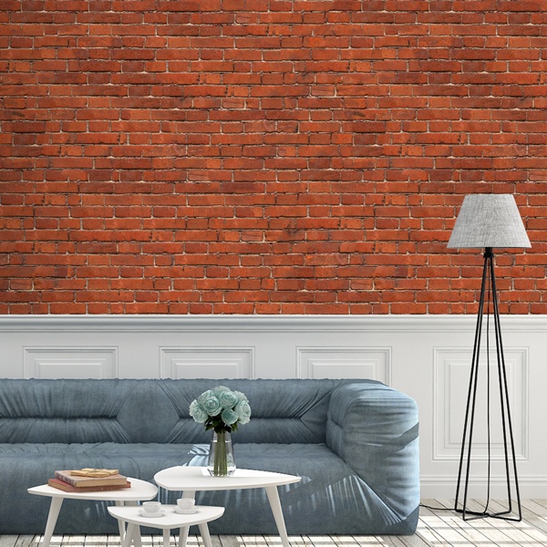 Wall Murals: Rustic red brick texture 0