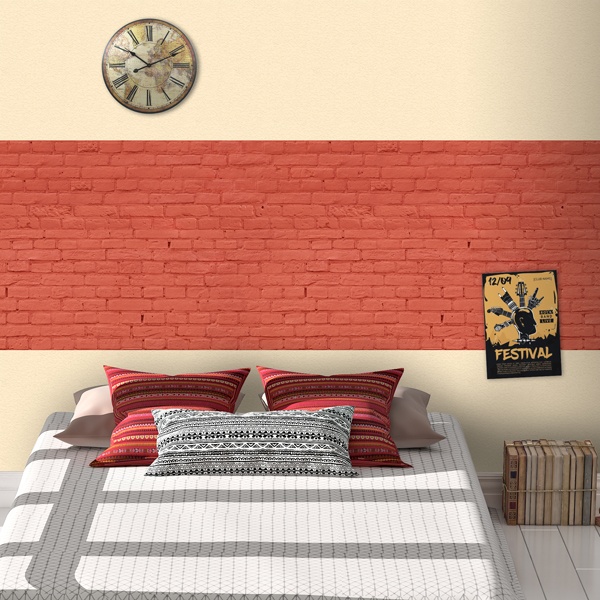 Wall Murals: Red brick wall texture