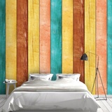 Wall Murals: Multicolored wood texture 2