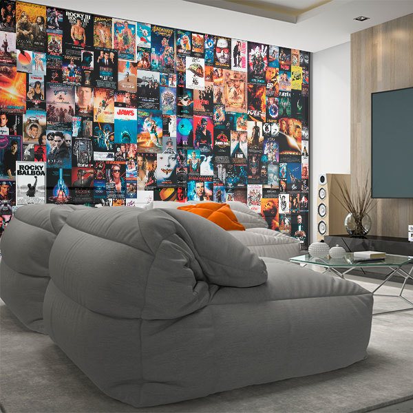 Wall Murals: Collage Posters of 80s and 90s Movies 0