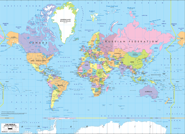 Wall Murals: World map
