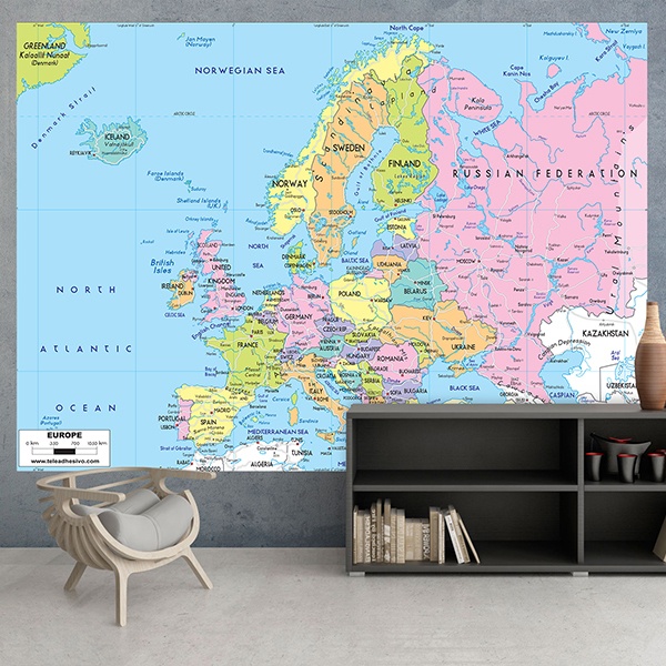 Wall Murals: Political map of Europe