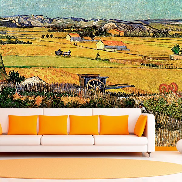 Wall Murals: Harvest at La Crau, Van Gogh 0