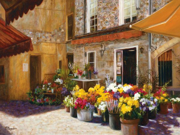 Wall Murals: The flower shop, Jan McLaughlin