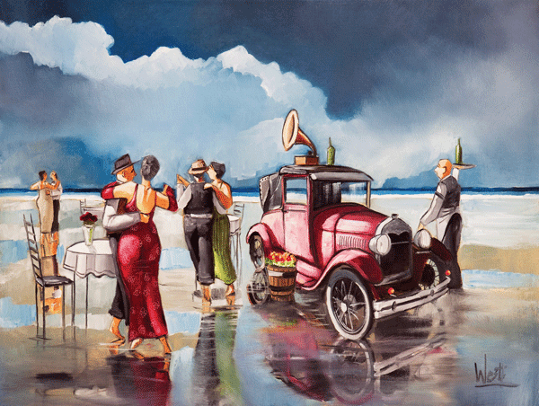 Wall Murals: Dancing on the beach