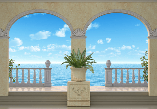 Wall Murals: Porches with sea bottom
