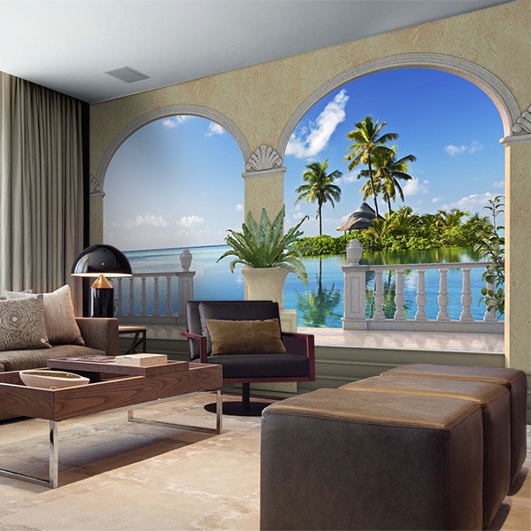 Wall Murals: Small island in the Caribbean 0