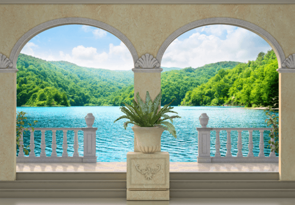 Wall Murals: Lake and vegetation