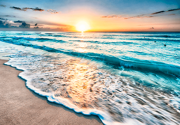 Wall Murals: Soft waves at dusk