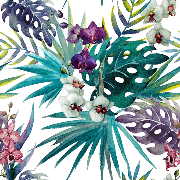 Wall Murals: Watercolor flowers