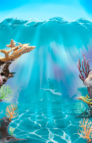 Wall Murals: Coral under the waves