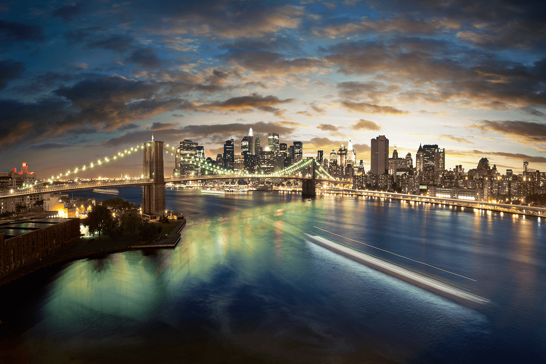 Wall Murals: Magical Brooklyn Bridge
