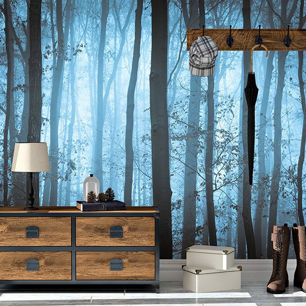 Wall Murals: The blue forest 0