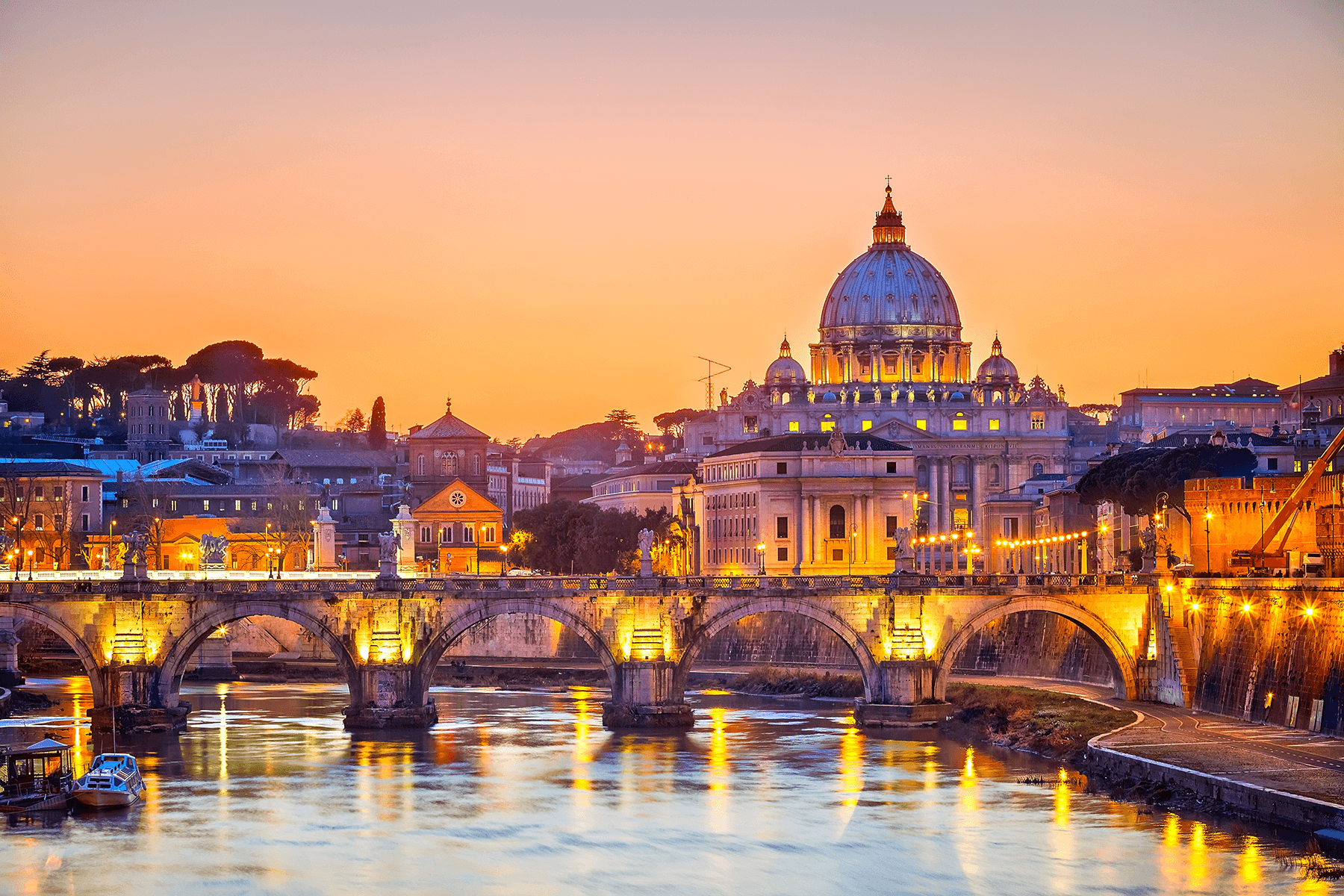 Wall Murals: Sant Angelo Bridge, Rome