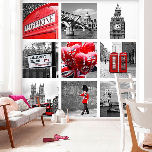 Wall Murals: Collage of London