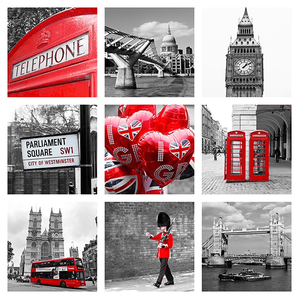Wall Murals: Collage of London