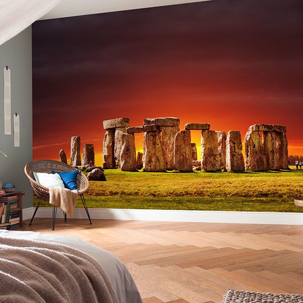 Wall Murals: Stonehenge at sunset 0
