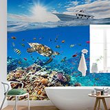 Wall Murals: Yacht sailing on corals 2