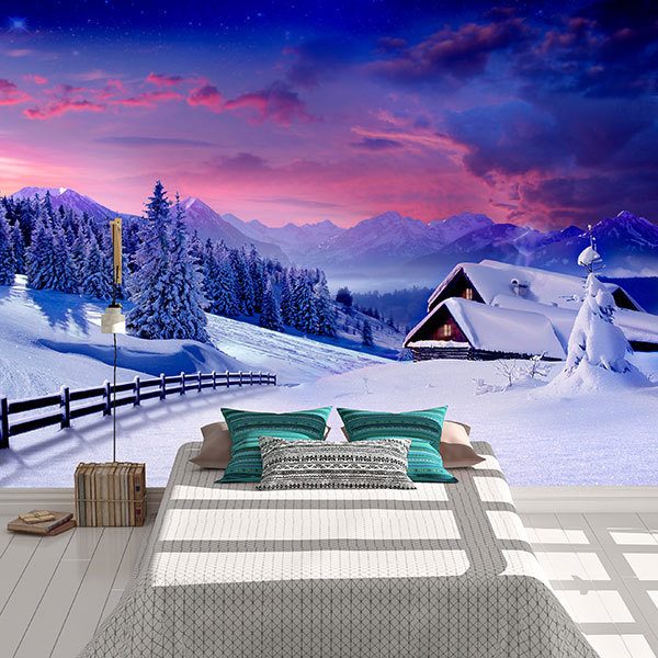 Wall Murals: Cottage in the Alps