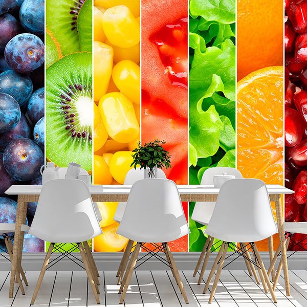Wall Murals: Fruits in vertical bands