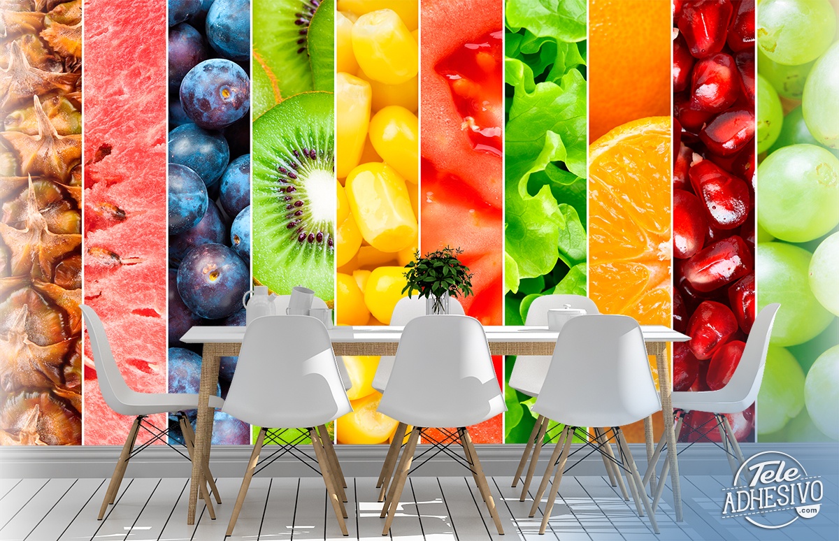 Wall Murals: Fruits in vertical bands