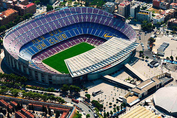 Wall Murals: Aerial view of Camp Nou