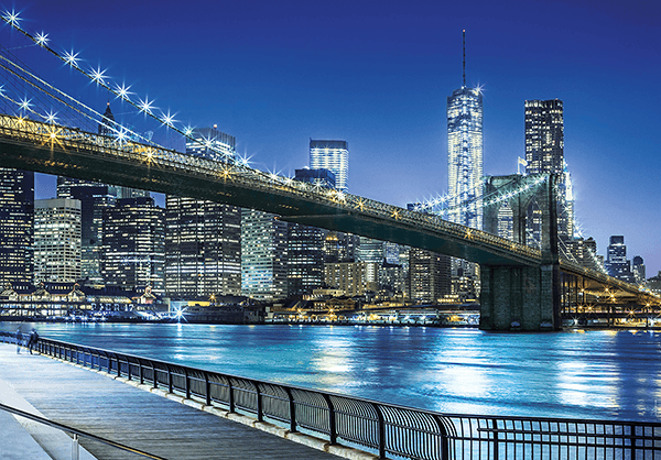 Wall Murals: Blue Night in Manhattan