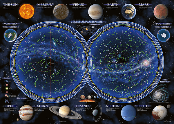 Wall Murals: Celestial Planisphere