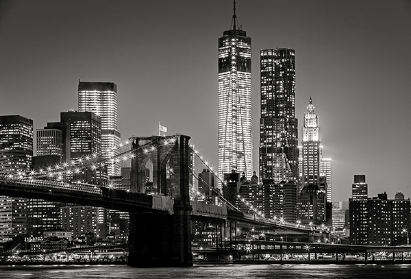 Wall Murals: Manhattan in black and white