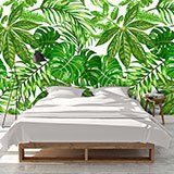 Wall Murals: Printed of green leaves 2