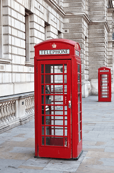 Wall Murals: Red telephone booth