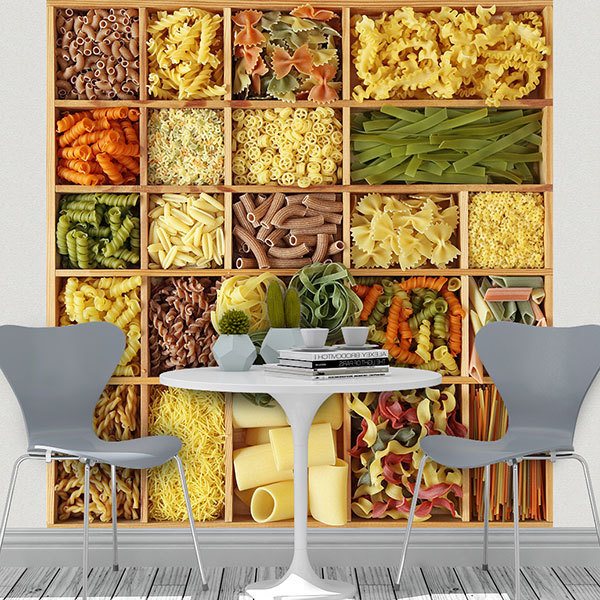 Wall Murals: Collage Italian Pasta