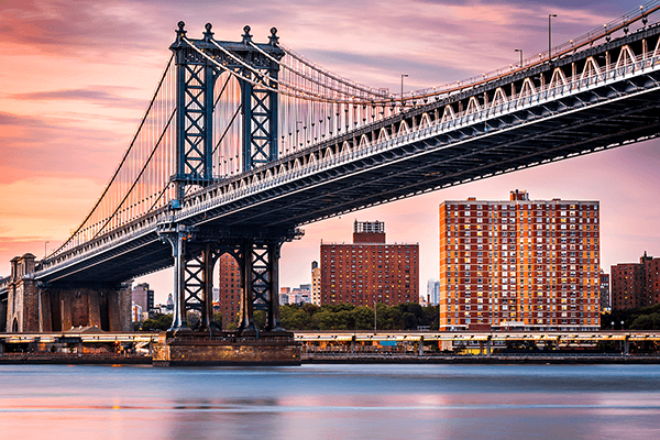 Wall Murals: Manhattan Bridge at sunset