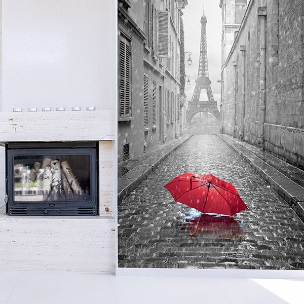 Wall Murals: Rain in Paris 0