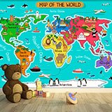 Wall Murals: Kid's World Map 2
