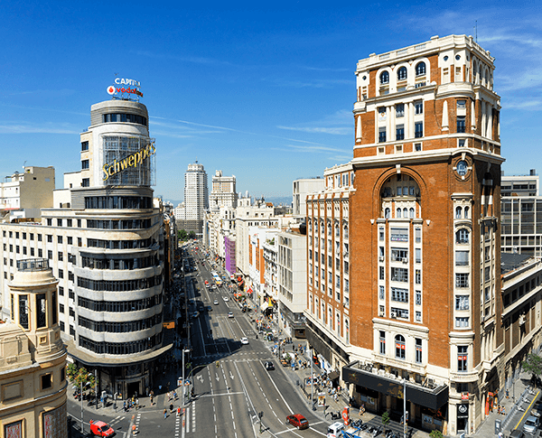 Wall Murals: Gran Vía Street, Madrid