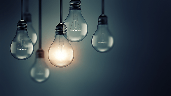 Wall Murals: Hanging light bulbs