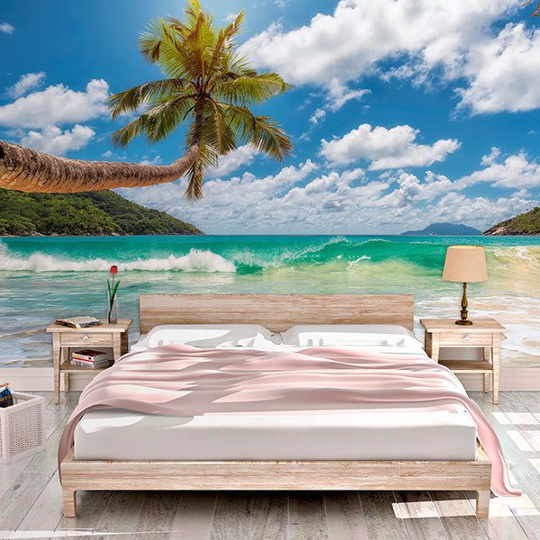 Wall Murals: Palm tree by the sea 0