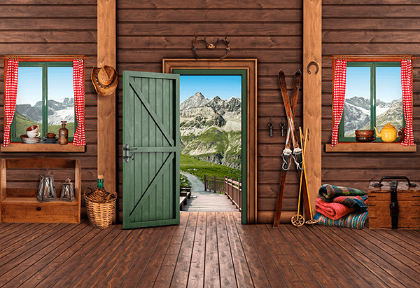 Wall Murals: Cottage in the Alps