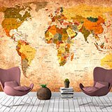Wall Murals: Didactic world map 2