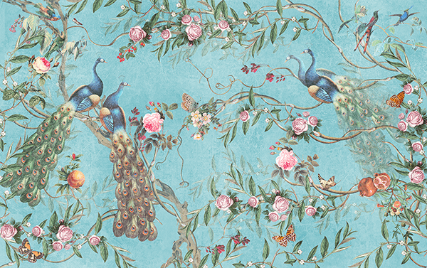 Wall Murals: Peacocks