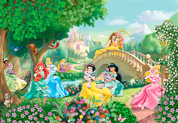Wall Murals: Disney Princesses with Pets