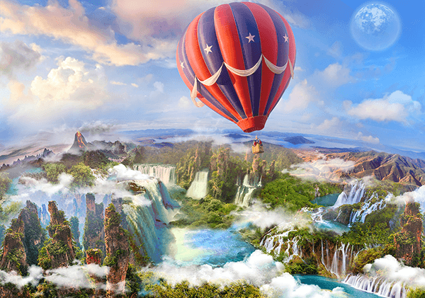 Wall Murals: Flying over paradise