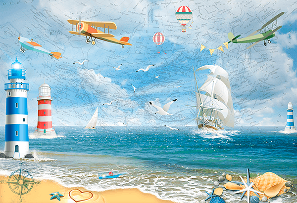 Wall Murals: A day at sea