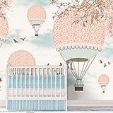 Wall Murals: Pink balloons in the sky 2