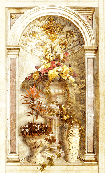 Wall Murals: Flowers in the temple