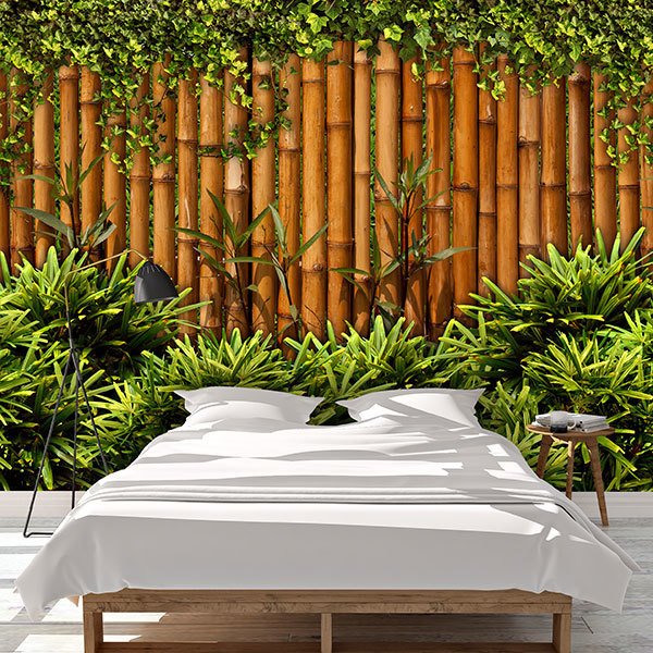 Wall Murals: Bamboo Fence
